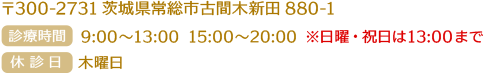 〒300-2731茨城県常総市古間木新田880-1